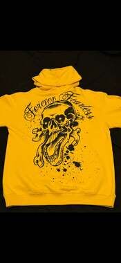 Watson Forever Fearless Yellow Graphic Pullover Hoodie